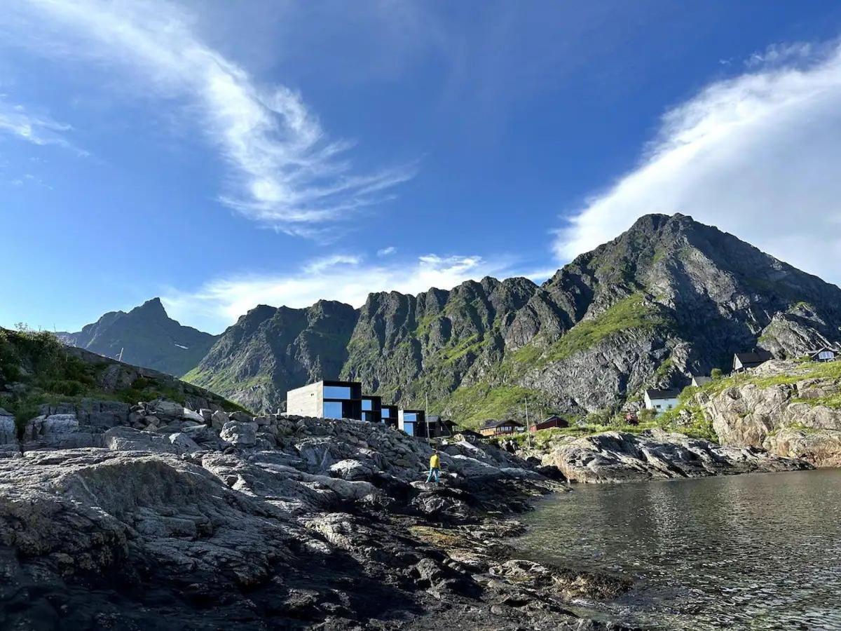 High End Sea Cabins At A In Lofoten Moskenes Exterior foto